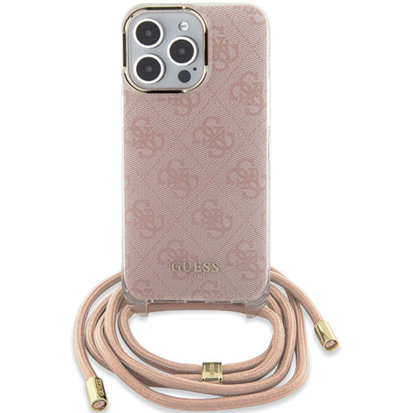 Guess - Crossbody Cord 4G Print (GUHCP15XHC4SEP) - iPhone 15 Pro Max - Pink