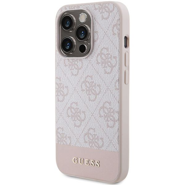 Guess - Hardcase 4G Stripe Collection (GUHCP15XG4GLPI) - iPhone 15 Pro Max - Pink