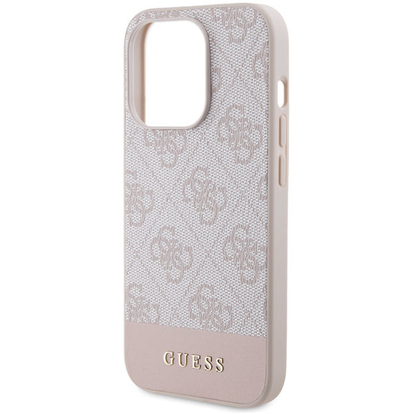 Guess - Hardcase 4G Stripe Collection (GUHCP15XG4GLPI) - iPhone 15 Pro Max - Pink