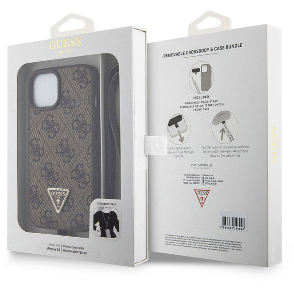 Guess - Crossbody 4G Metal Logo (GUHCP15SP4TDSCPW) - iPhone 15 - Brown