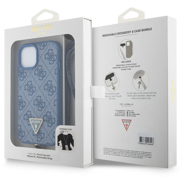 Guess - Crossbody 4G Metal Logo (GUHCP15SP4TDSCPB) - iPhone 15 - Blue