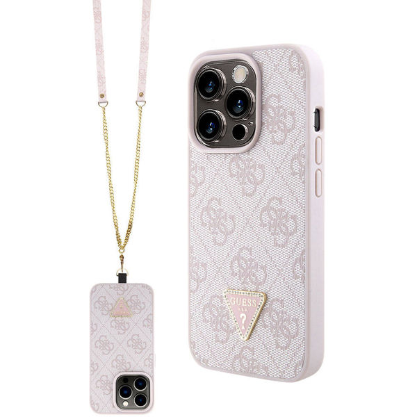 Guess - Crossbody 4G Metal Logo (GUHCP15LP4TDSCPP) - iPhone 15 Pro - Pink