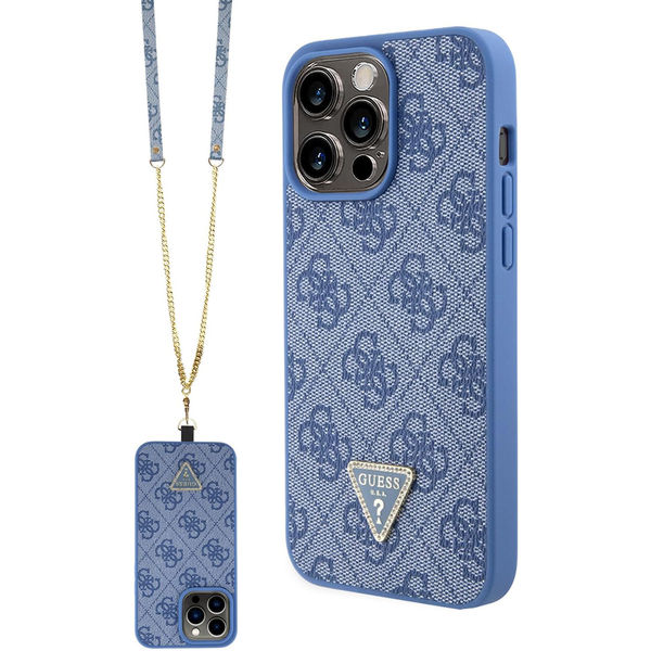 Guess - Crossbody 4G Metal Logo (GUHCP15LP4TDSCPB) - iPhone 15 Pro - Blue