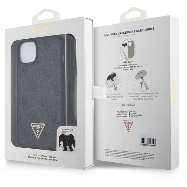 Guess - Crossbody 4G Metal Logo (GUHCP15MP4TDSCPK) - iPhone 15 Plus - Black