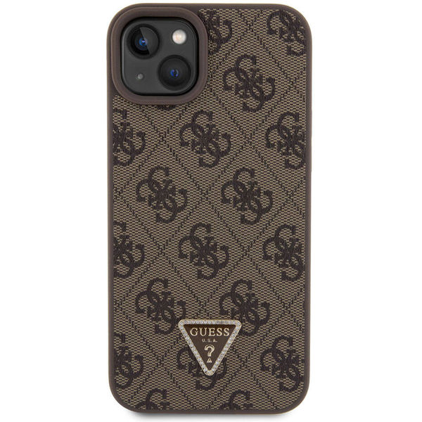 Guess - Crossbody 4G Metal Logo (GUHCP15MP4TDSCPW) - iPhone 15 Plus - Brown