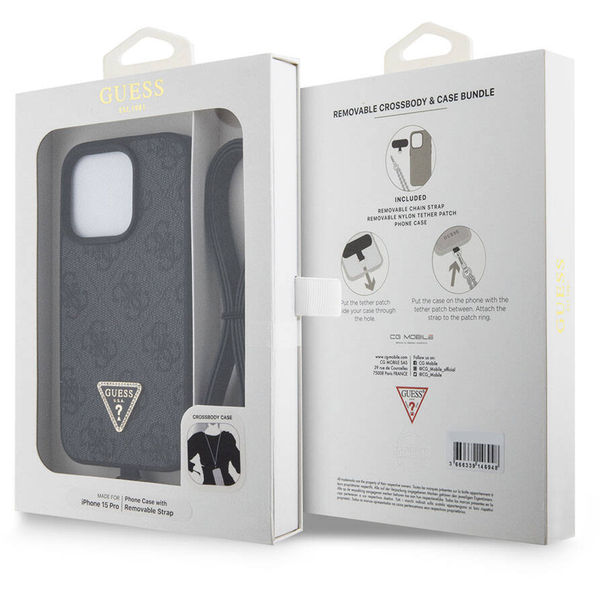 Guess - Crossbody 4G Metal Logo (GUHCP15XP4TDSCPK) - iPhone 15 Pro Max - Black