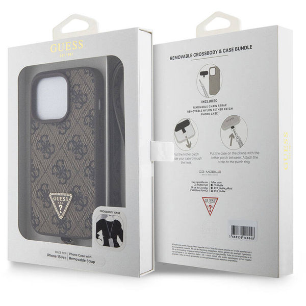 Guess - Crossbody 4G Metal Logo (GUHCP15XP4TDSCPW) - iPhone 15 Pro Max - Brown