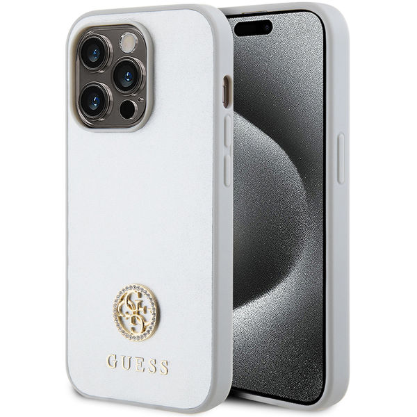 Guess - Strass Metal Logo (GUHCP15LPS4DGPS) - iPhone 15 Pro - Silver