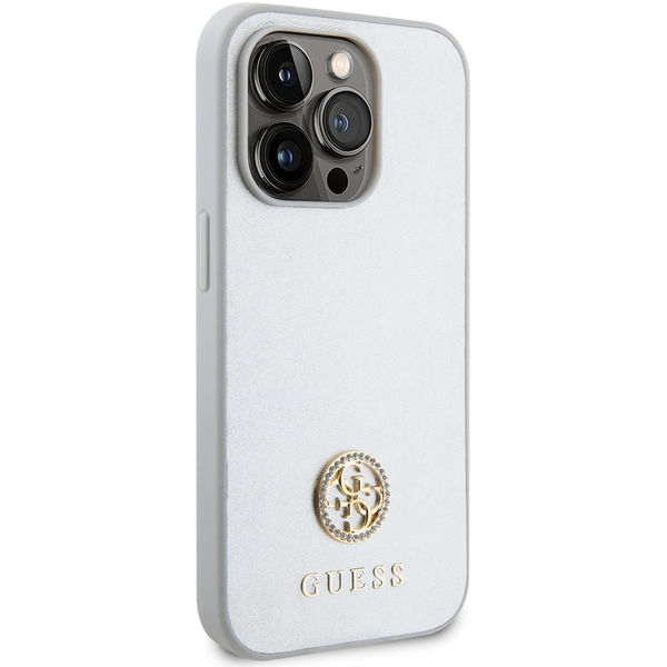 Guess - Strass Metal Logo (GUHCP15LPS4DGPS) - iPhone 15 Pro - Silver