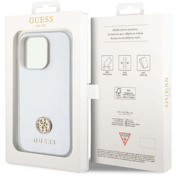 Guess - Strass Metal Logo (GUHCP15LPS4DGPS) - iPhone 15 Pro - Silver