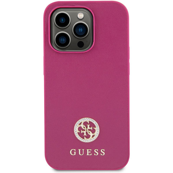Guess - Strass Metal Logo (GUHCP15LPS4DGPP) - iPhone 15 Pro - Pink