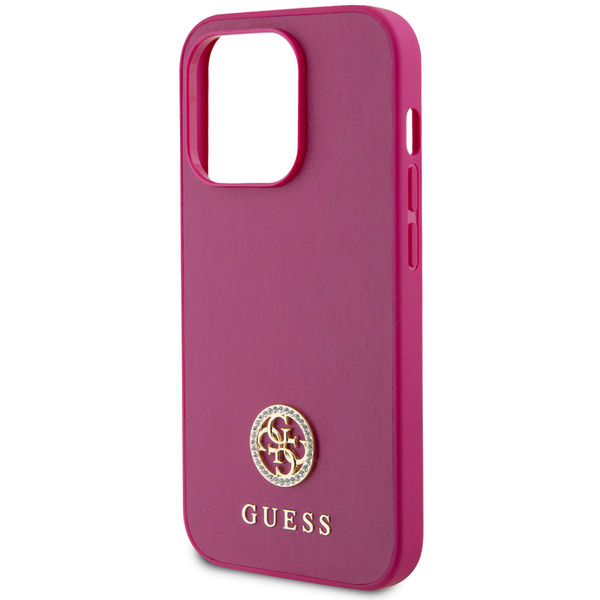 Guess - Strass Metal Logo (GUHCP15LPS4DGPP) - iPhone 15 Pro - Pink