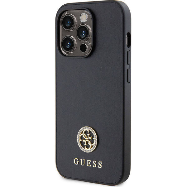 Guess - Strass Metal Logo (GUHCP15LPS4DGPK) - iPhone 15 Pro - Black