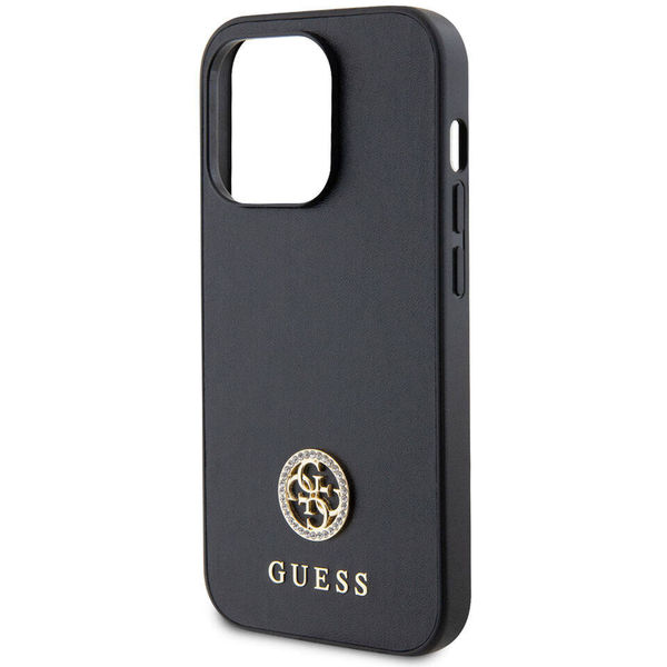 Guess - Strass Metal Logo (GUHCP15LPS4DGPK) - iPhone 15 Pro - Black