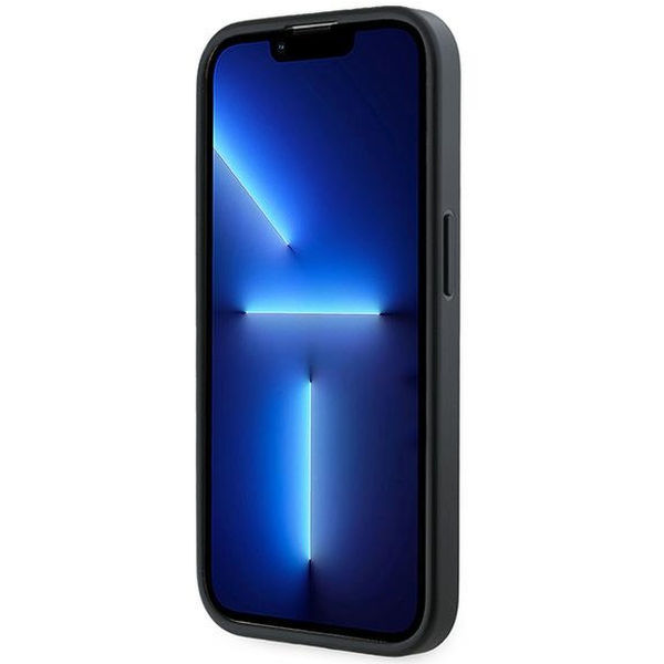 Karl Lagerfeld - Diagonal Quilted Script (KLHCP14LPQDSMGK) - iPhone 14 Pro - Black