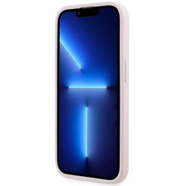 Karl Lagerfeld - Diagonal Quilted Script (KLHCP14LPQDSMGP) - iPhone 14 Pro - Pink