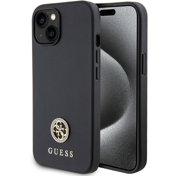 Guess - Strass Metal Logo (GUHCP15SPS4DGPK) - iPhone 15 - Black