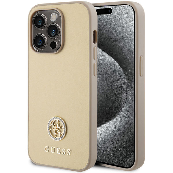 Guess - Strass Metal Logo (GUHCP15XPS4DGPD) - iPhone 15 Pro Max - Gold