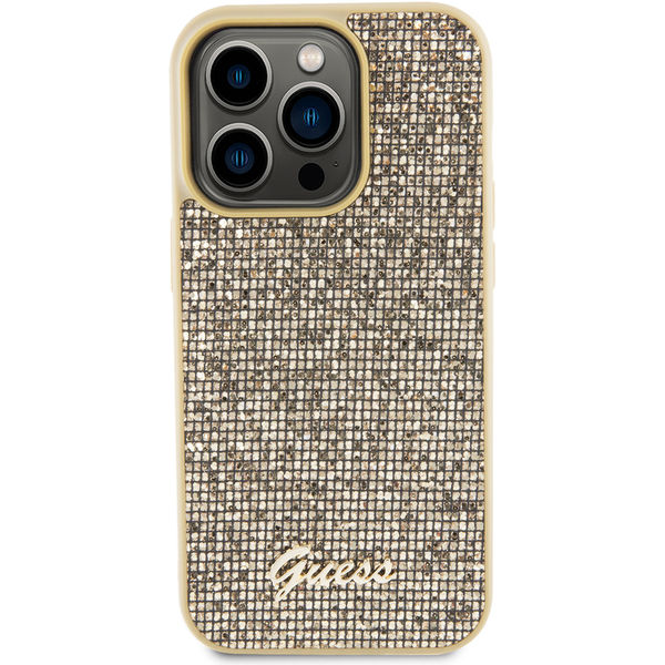 Guess - Disco Metal Script (GUHCP15LPMSDGSD) - iPhone 15 Pro - Gold
