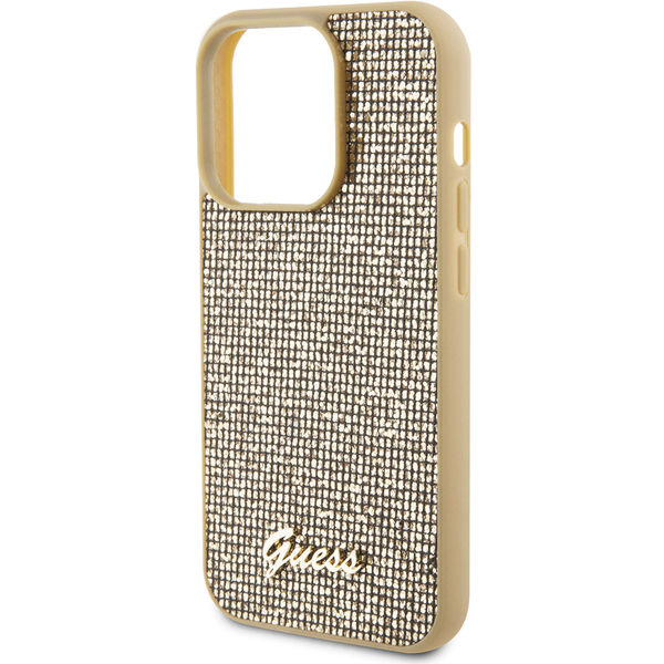 Guess - Disco Metal Script (GUHCP15LPMSDGSD) - iPhone 15 Pro - Gold