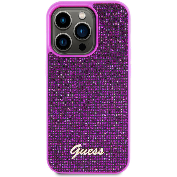 Guess - Disco Metal Script (GUHCP15LPMSDGSF) - iPhone 15 Pro - Fuchsia