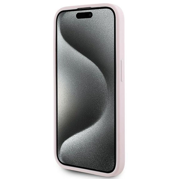 Karl Lagerfeld - Diagonal Quilted Script (KLHCP15LPQDSMGP) - iPhone 15 Pro - Pink