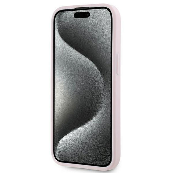 Karl Lagerfeld - Diagonal Quilted Script (KLHCP15MPQDSMGP) - iPhone 15 Plus - Pink