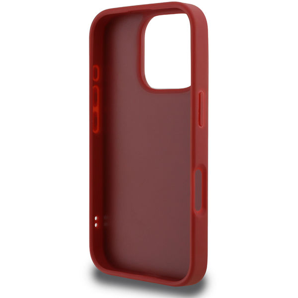 Karl Lagerfeld - Diagonal Quilted Script (KLHCP16LPQDSMGR) - iPhone 16 Pro - Red