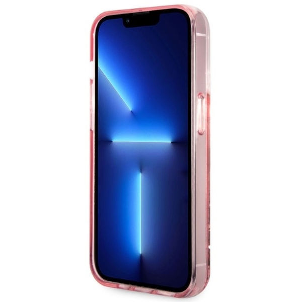 Karl Lagerfeld - Hardcase Glitter (KLHCP14LLNCHCP) - iPhone 14 Pro - Pink Choupette Head