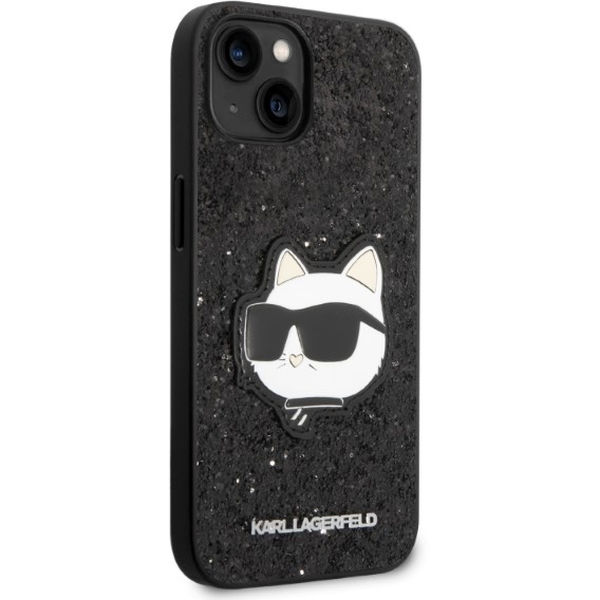 Karl Lagerfeld - Hardcase Glitter (KLHCP14MG2CPK) - iPhone 14 Plus - Choupette Patch