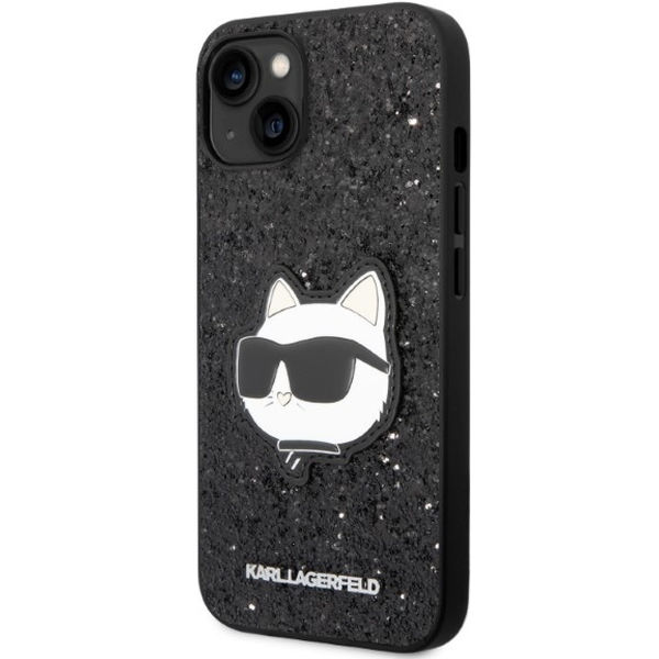 Karl Lagerfeld - Hardcase Glitter (KLHCP14MG2CPK) - iPhone 14 Plus - Choupette Patch