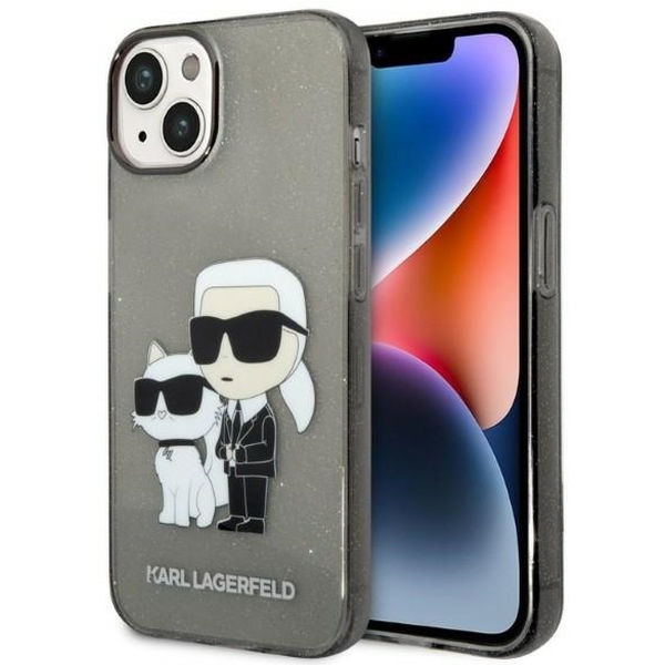 Karl Lagerfeld - Hardcase Glitter (KLHCP14MHNKCTGK) - iPhone 14 Plus - Karl&Choupette