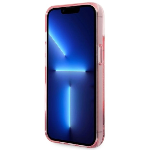 Karl Lagerfeld - Hardcase Glitter (KLHCP14MLNCHCP) - iPhone 14 Plus - Pink Choupette Head