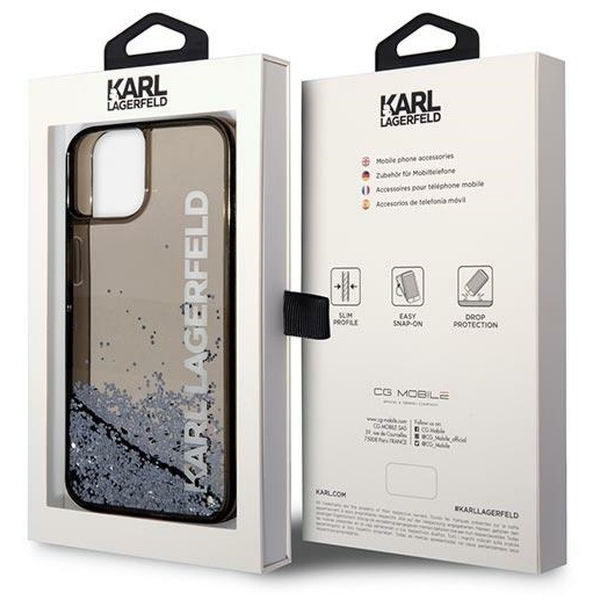 Karl Lagerfeld - Hardcase Liquid Glitter (KLHCP14MLCKVK) - iPhone 14 Plus - Elong