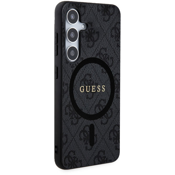 Guess - 4G Collection Leather MagSafe (GUHMS24MG4GFRK) - Samsung Galaxy S24 Plus - Black