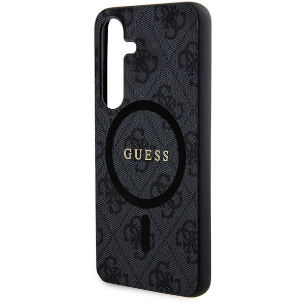 Guess - 4G Collection Leather MagSafe (GUHMS24SG4GFRK) - Samsung Galaxy S24 - Black