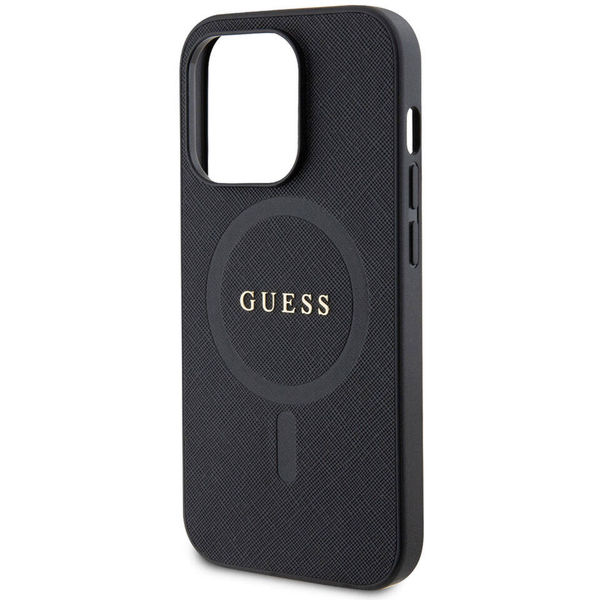 Guess - Saffiano MagSafe (GUHMP15LPSAHMCK) - iPhone 15 Pro - Black