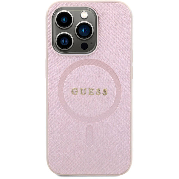 Guess - Saffiano MagSafe (GUHMP15LPSAHMCP) - iPhone 15 Pro - Pink