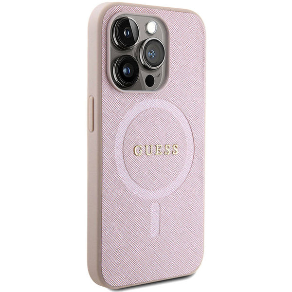 Guess - Saffiano MagSafe (GUHMP15LPSAHMCP) - iPhone 15 Pro - Pink