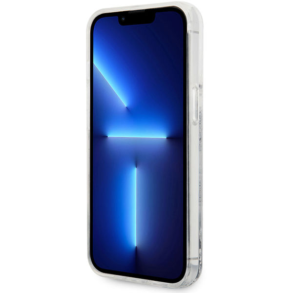 Karl Lagerfeld - Hardcase Liquid Glitter (KLHCP14XLCRSGRS) - iPhone 14 Pro Max - Silver RSG