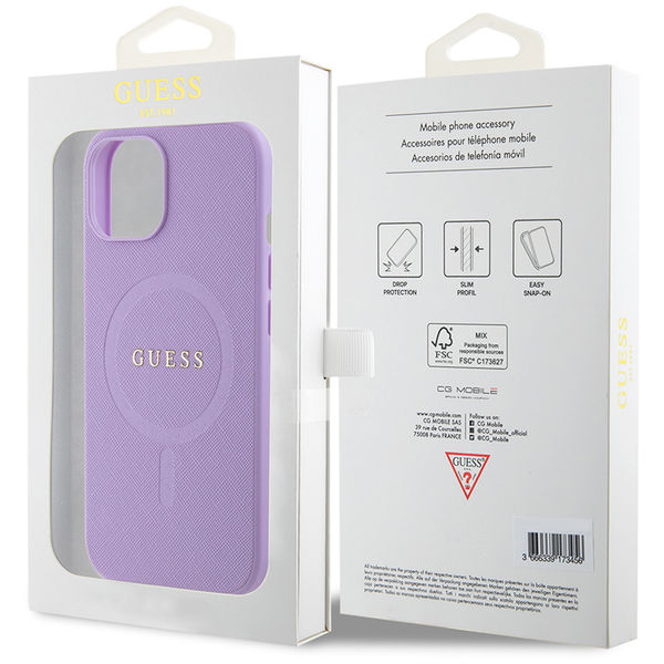 Guess - Saffiano MagSafe (GUHMP15MPSAHMCU) - iPhone 15 Plus - Purple