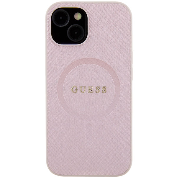 Guess - Saffiano MagSafe (GUHMP15SPSAHMCP) - iPhone 15 - Pink