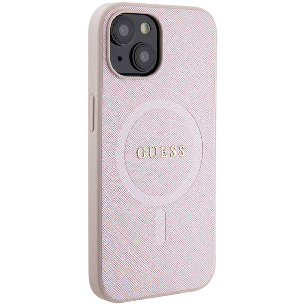 Guess - Saffiano MagSafe (GUHMP15SPSAHMCP) - iPhone 15 - Pink