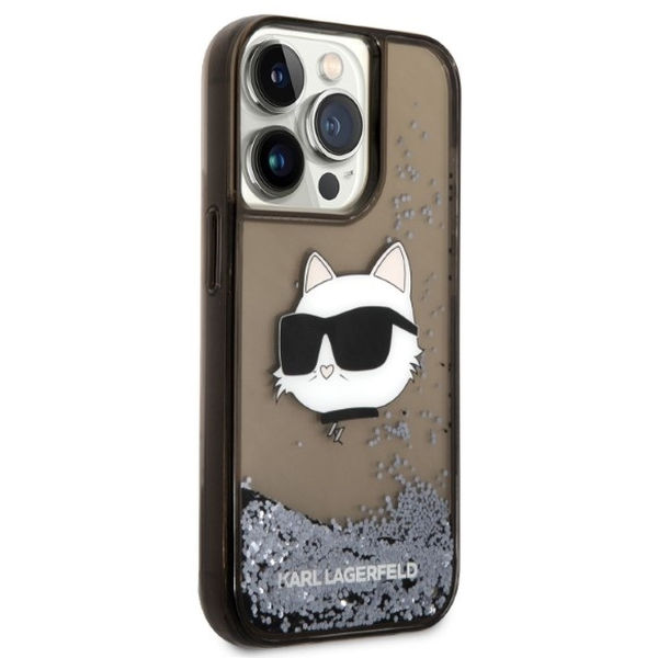 Karl Lagerfeld - Hardcase Glitter (KLHCP14XLNCHCK) - iPhone 14 Pro Max - Choupette Head
