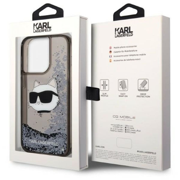 Karl Lagerfeld - Hardcase Glitter (KLHCP14XLNCHCK) - iPhone 14 Pro Max - Choupette Head