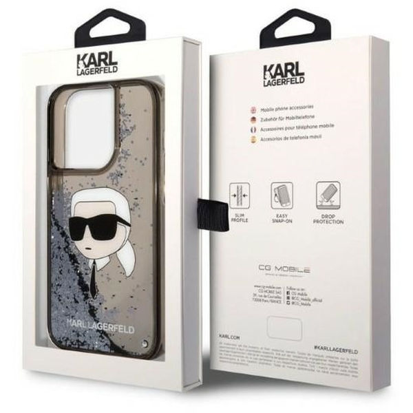 Karl Lagerfeld - Hardcase Glitter (KLHCP14XLNKHCK) - iPhone 14 Pro Max - Karl Head