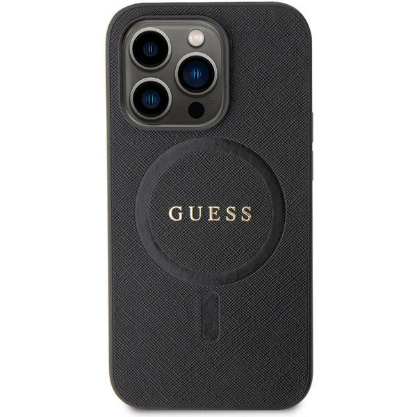 Guess - Saffiano MagSafe (GUHMP15XPSAHMCK) - iPhone 15 Pro Max - Black