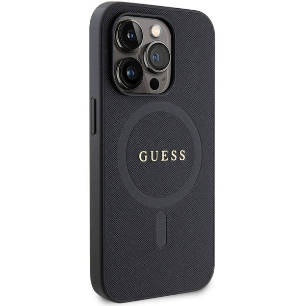 Guess - Saffiano MagSafe (GUHMP15XPSAHMCK) - iPhone 15 Pro Max - Black