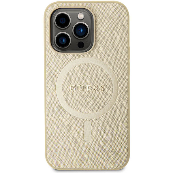 Guess - Saffiano MagSafe (GUHMP15XPSAHMCB) - iPhone 15 Pro Max - Gold