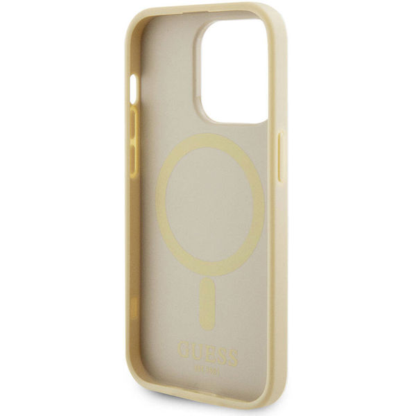 Guess - Saffiano MagSafe (GUHMP15XPSAHMCB) - iPhone 15 Pro Max - Gold
